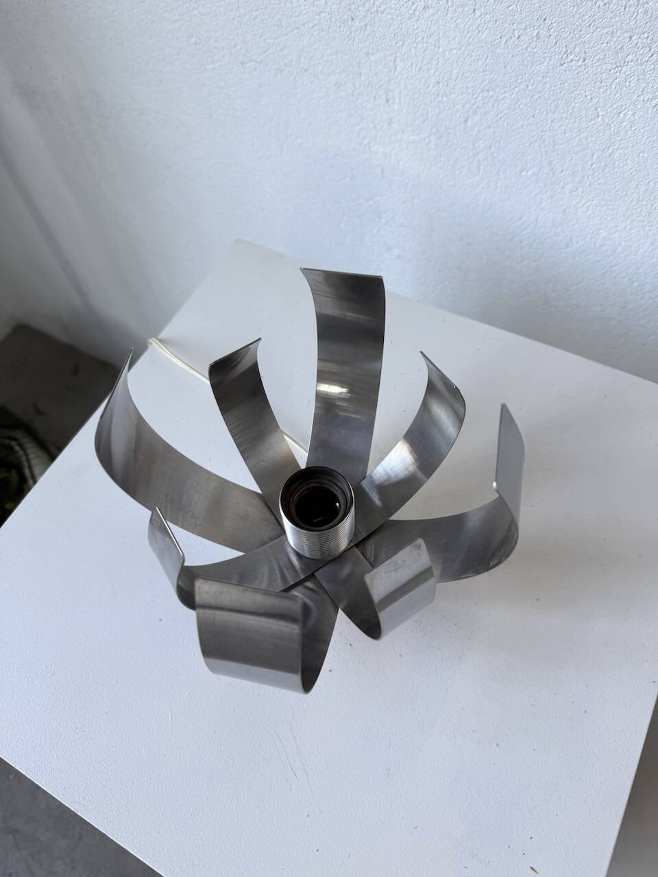 Oxar space age chrome flower wall light