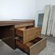 Large Scandinavian executive desk in solid walnut.