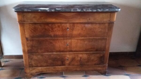 Commode Louis Philippe  avec plateau en marbre