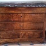 Convenient Louis Philippe plateau with marble