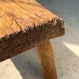 Small side table or stool in blond teak H:30 L43 l27
