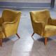 Pair of chairs 50s 60s Design original Italian gold