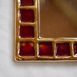 Vallauris ceramic mirror by François Lembo 60s