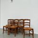 6 50s straw chairs