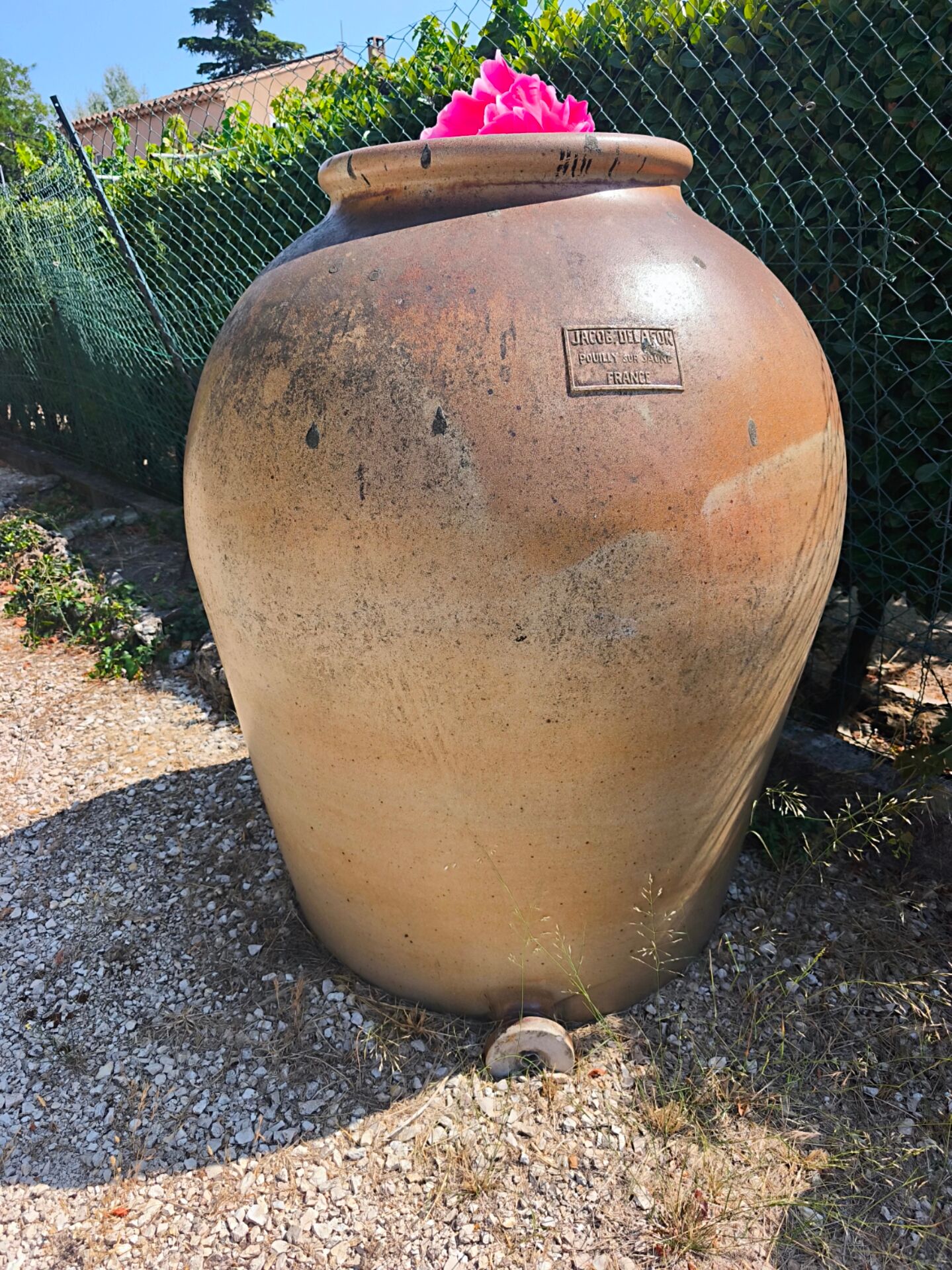 Glazed stoneware jar stamped Jacob Delafon