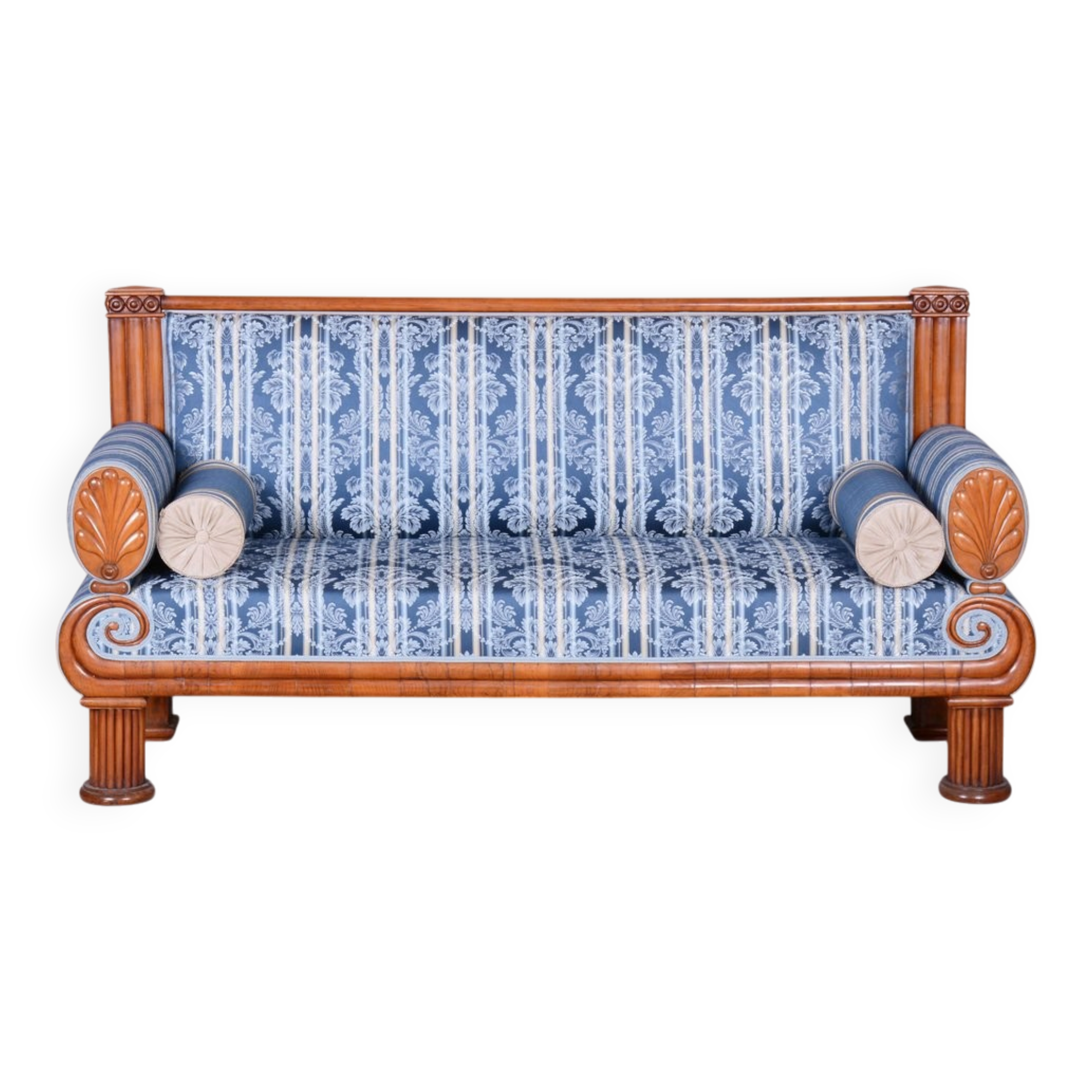 Biedermeier Museum Prague Sofa in Cherry Wood, Czech, 1820s