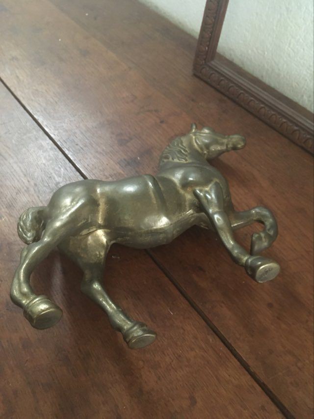 Vintage brass horse