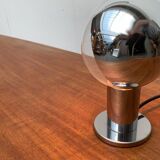 Vintage German table lamp in chrome and glass by Motoko Ishii for Staff.