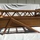 Child bed solid wood spindle feet 60's crosses