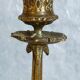 Bougeoir en bronze doré tripode XIXème
