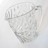 Molded glass pitcher