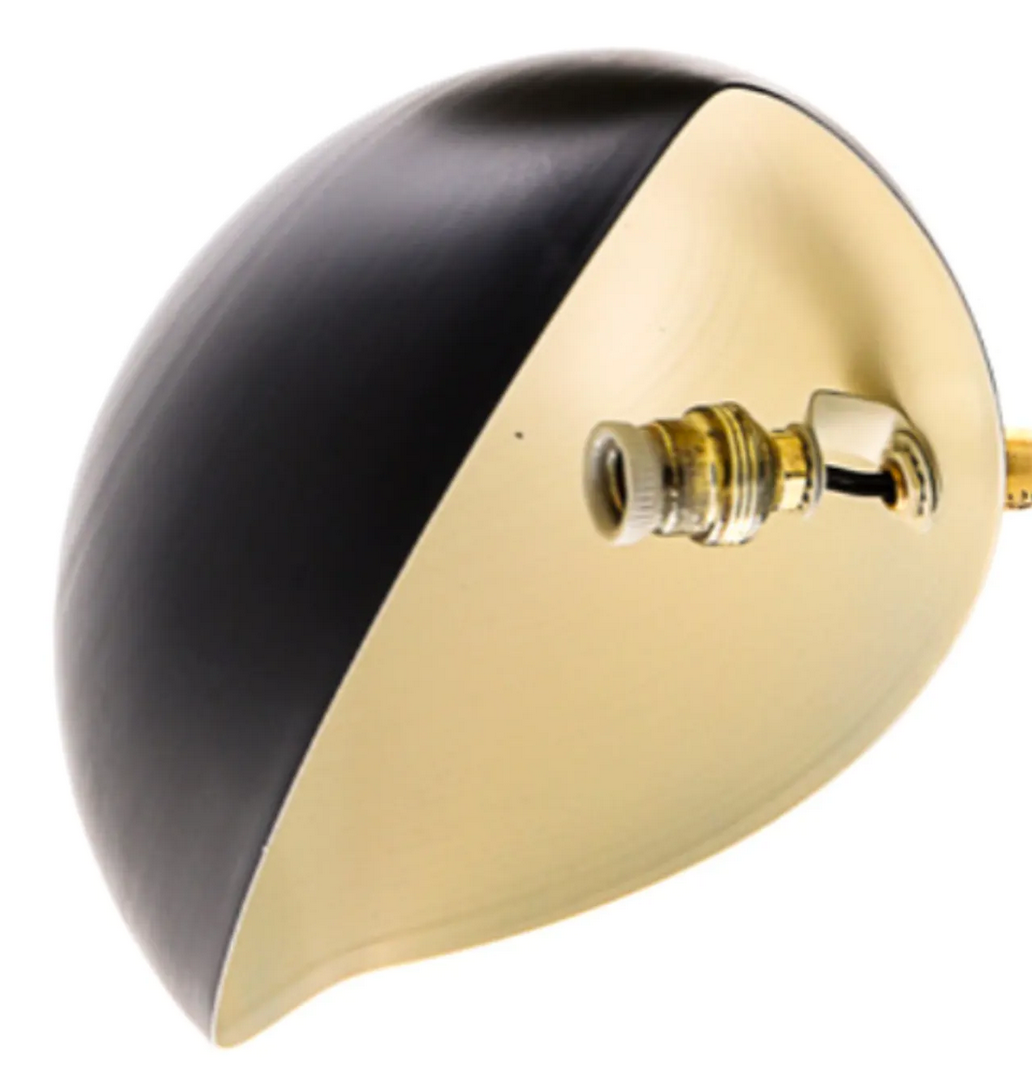 Sculptural wall sconce 3 black arms