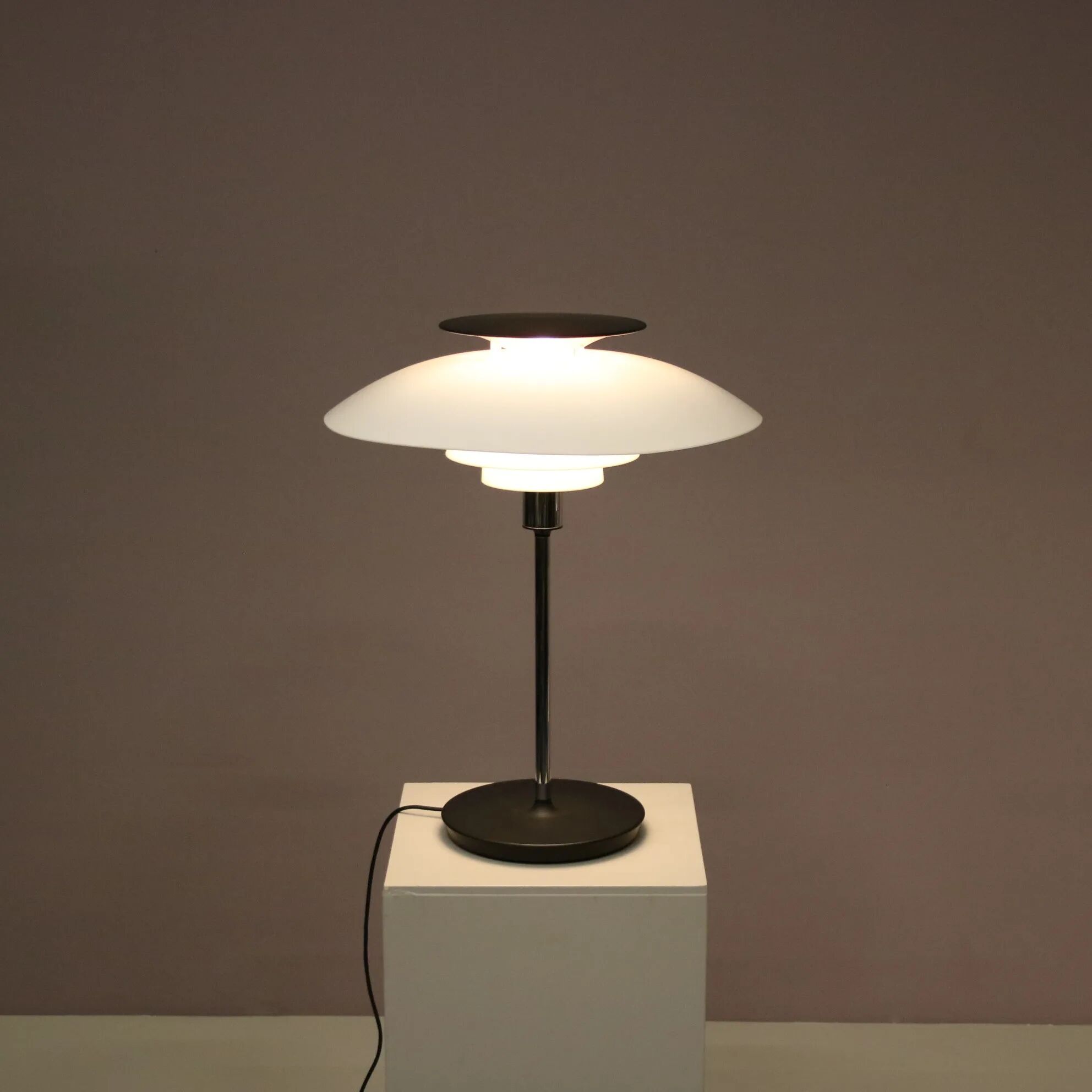 1970s Poul Henningsen “PH80” table lamp for Louis Poulsen, Denmark
