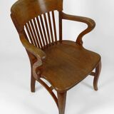 American oak office armchair, USA, circa 1900