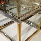 Coffee table with four nesting tables, Maison Charles, France, circa 1970.