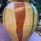 Old glazed terracotta jar