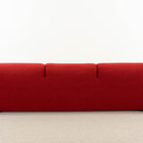 Maralunga 3-seater Sofa red by Vico Magistretti for Cassina, Italy