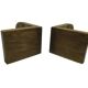 Pair of bookends, Art Nouveau, walnut, Austria, early 20th century