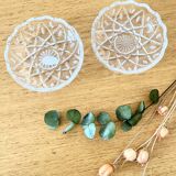 Pair of small real crystal cups
