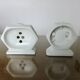 Art Deco soap dish in white porcelain