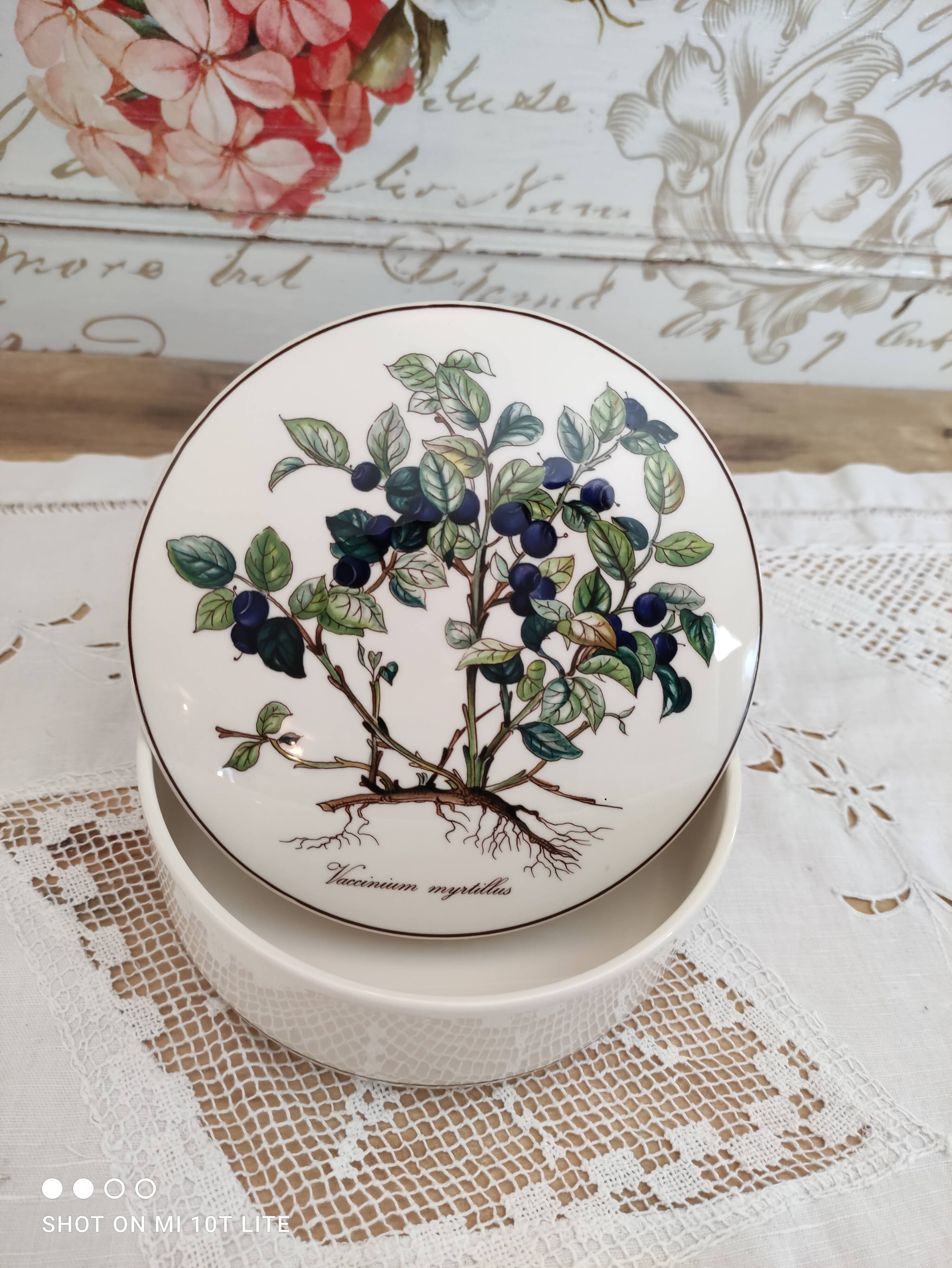 Porcelain box villeroy & boch model botanica "vaccinium myrtillus"
