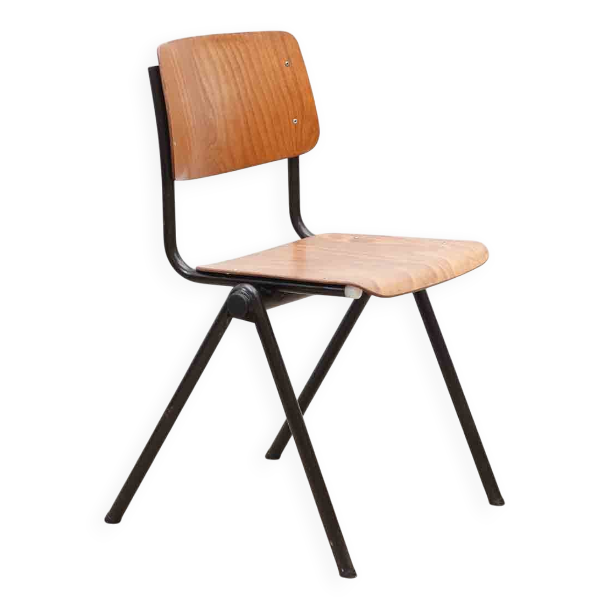 Galvanitas S35 oak and brown chair