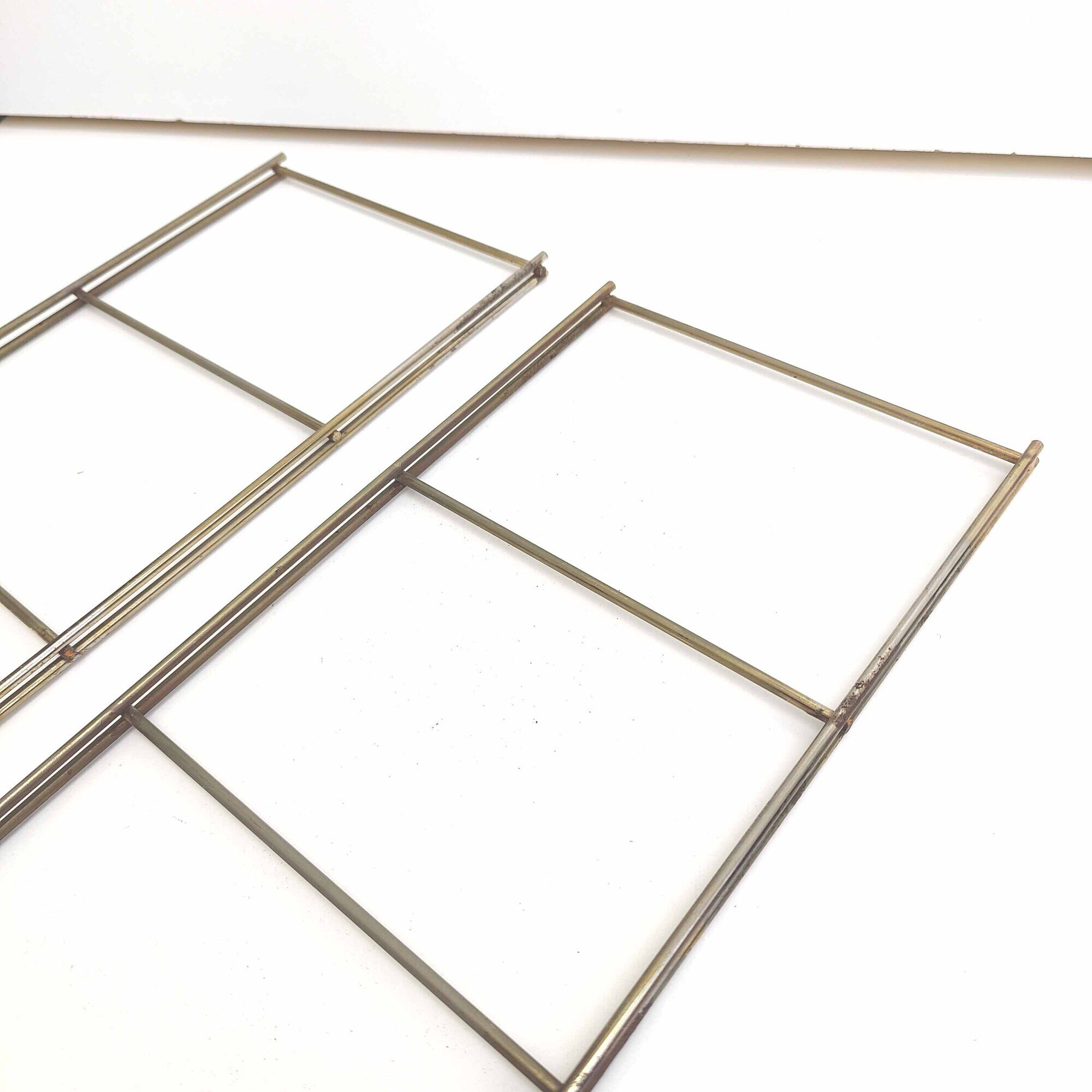 Vintage wall shelf gilded metal and wood style