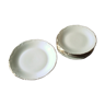 Lot 6 hollow plates and round white porcelain dish Sologne Lamotte
