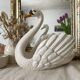 Vintage ceramic grand swan, antique carafe.