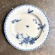 Sarreguemines round dish in blue ironstone, "Carmen" service