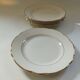 6 Villeroy & Boch Mettlach ivory and gold dessert plates