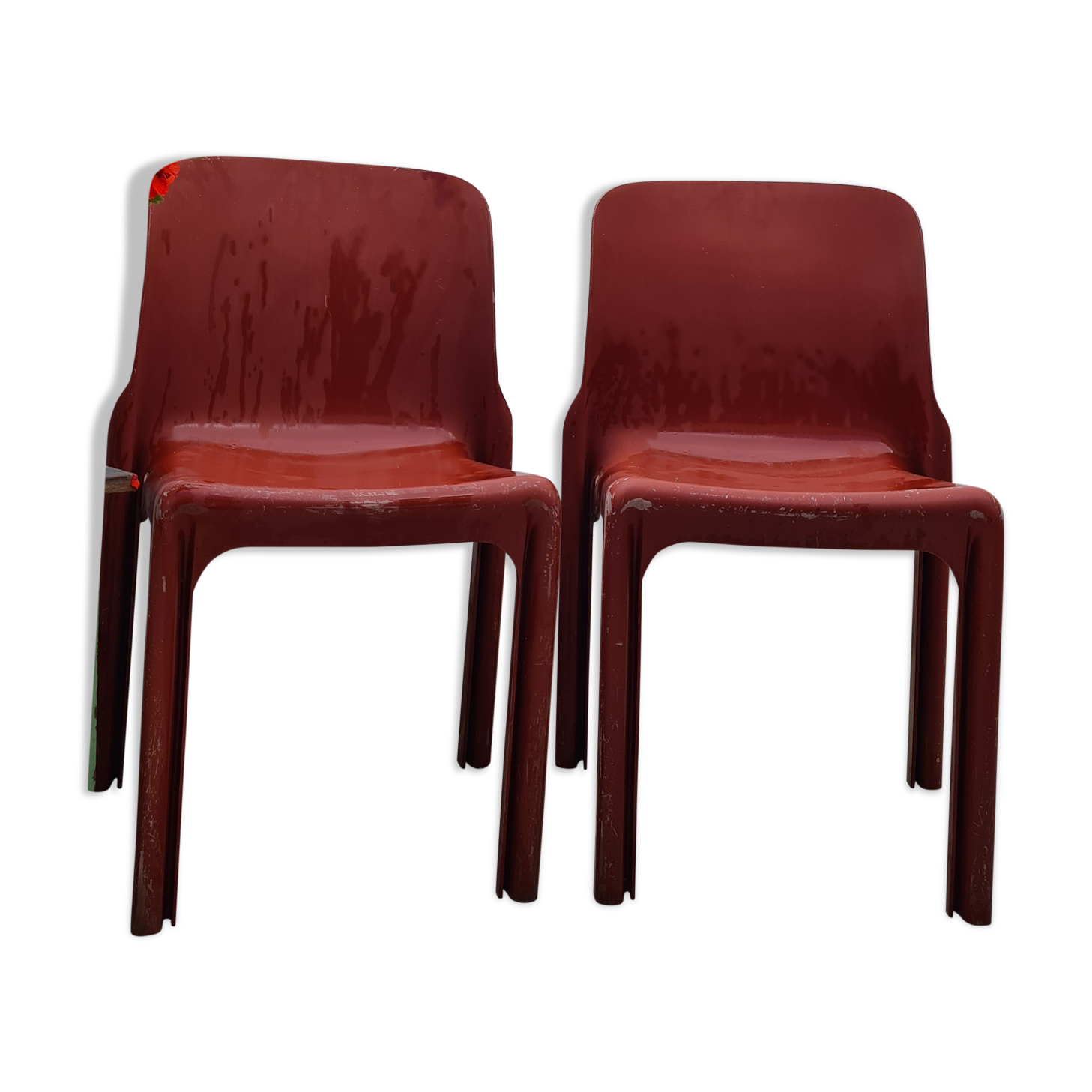2 Artemide Selene chairs by Vico Magistretti