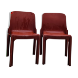 2 Artemide Selene chairs by Vico Magistretti