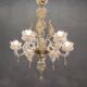 Italian Murano Glass Gold Chandelier by La Murrina