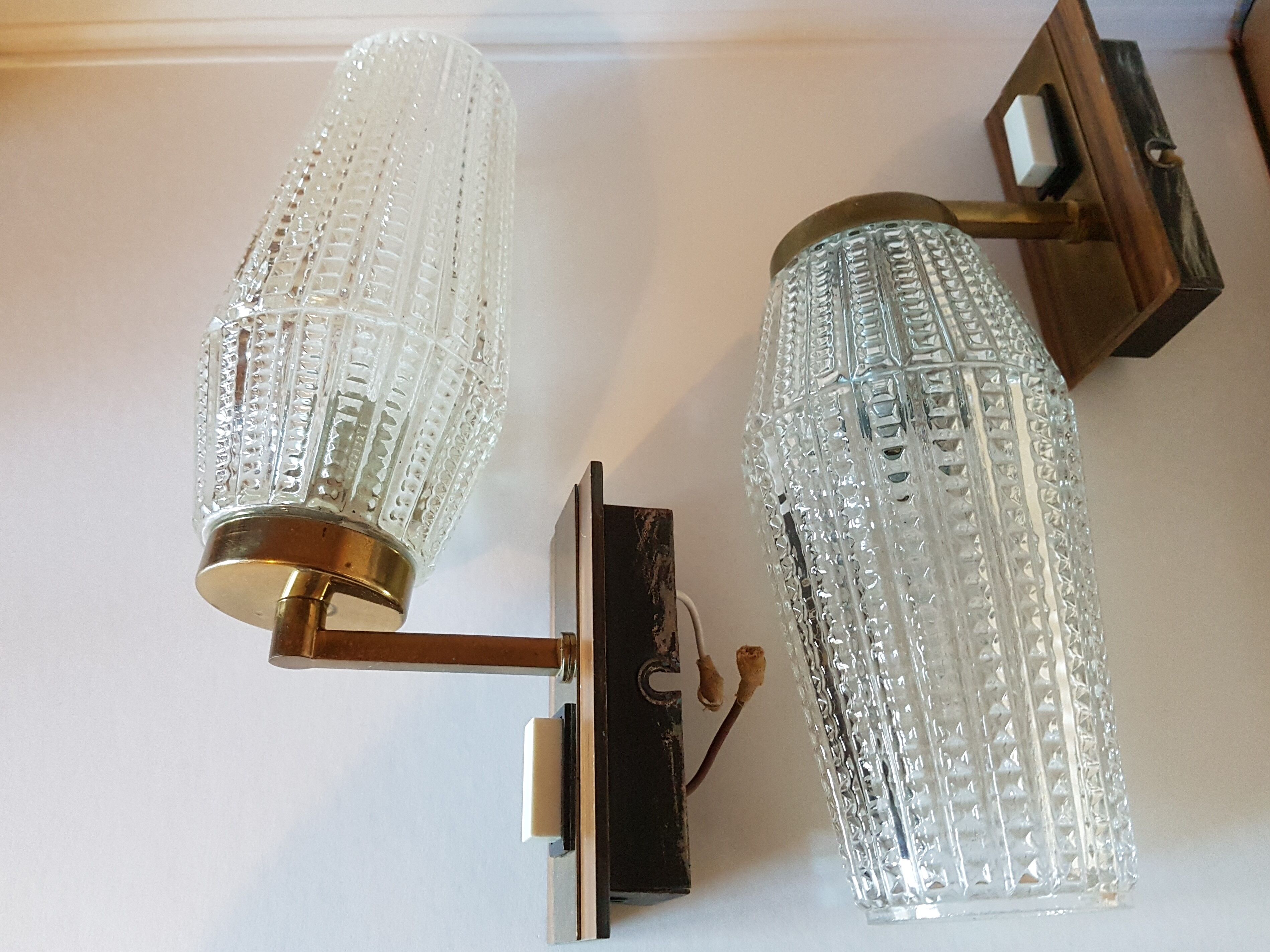 Pair of vintage wall lamps 1950/60