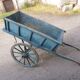 Old blue patina cart