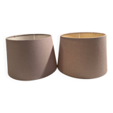 Set of 2 taupe lampshades