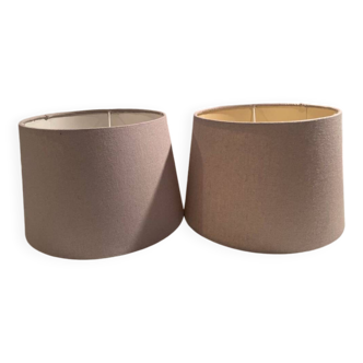 Set of 2 taupe lampshades