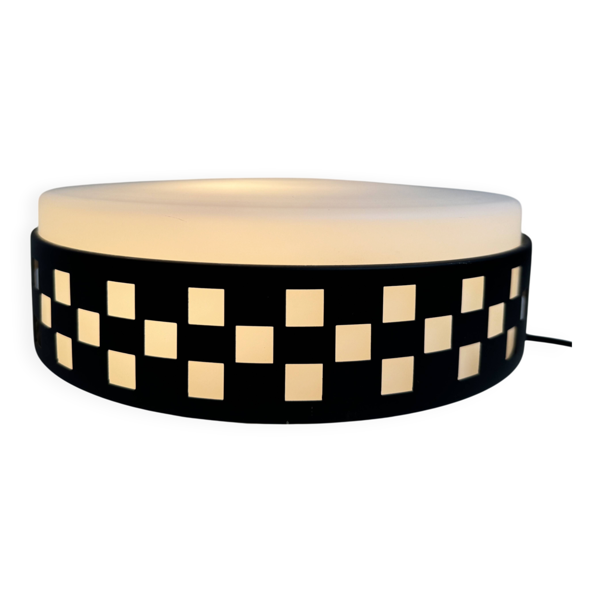 VINTAGE SPACE-AGE OPALINE CEILING LIGHT "WILA"
