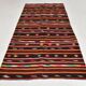 5x9 Wine Red Vintage Kilim Area Rug, 143x275Cm