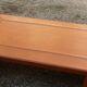 Cognac leather coffee table, vintage 1980s.