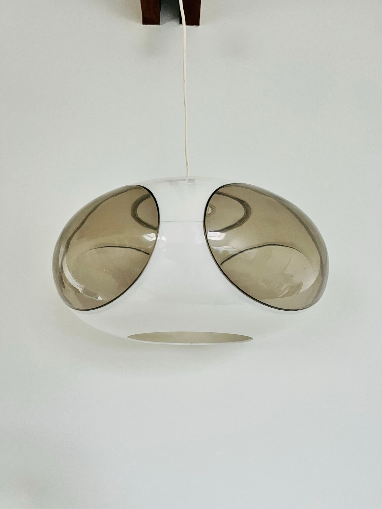 Vintage White Bug Eye - Space Age Pendant - Massive