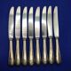 Set of 8 small silver-plated Chambly Navy knives