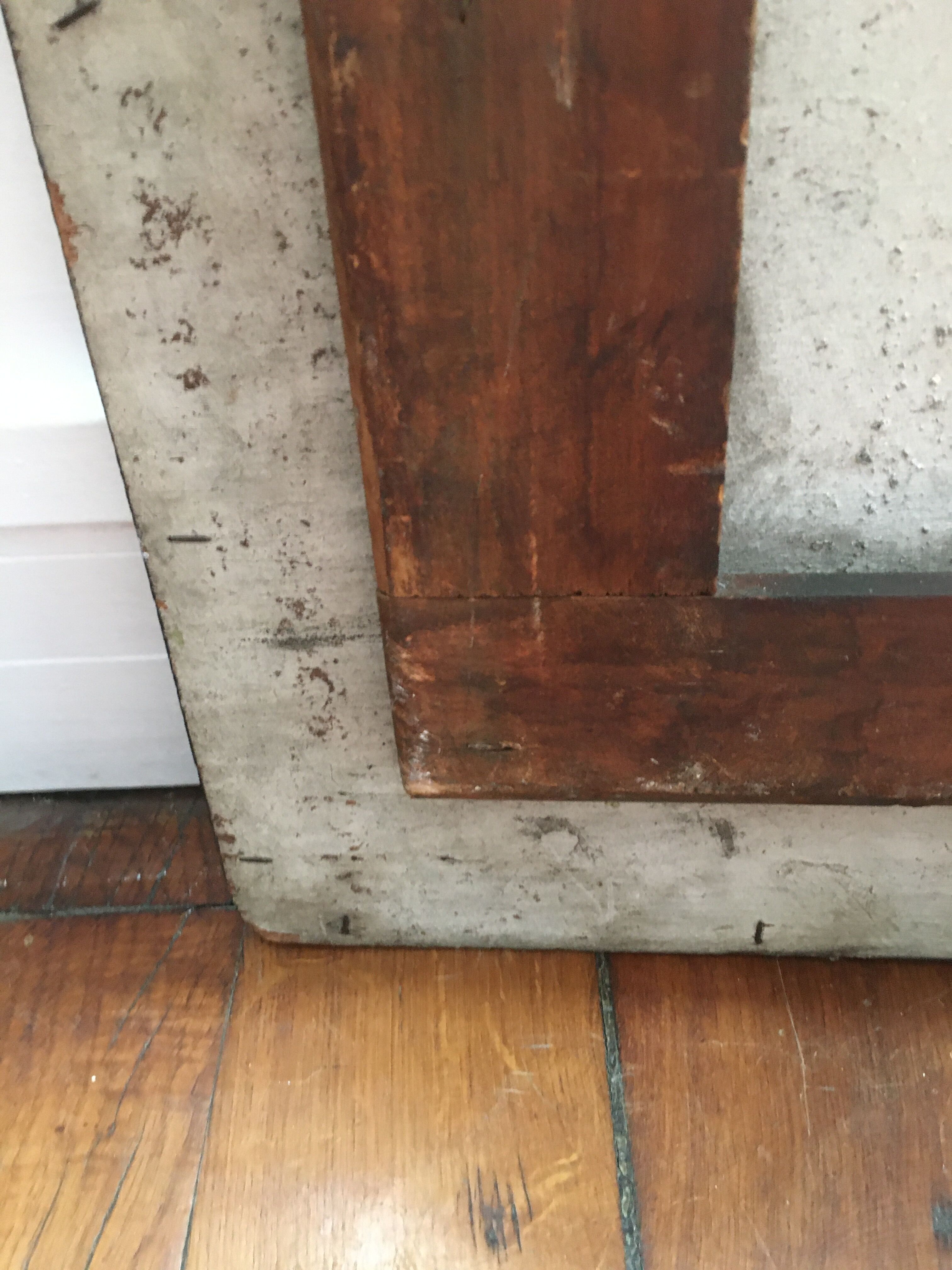 Schoolboy table with vintage square chalk