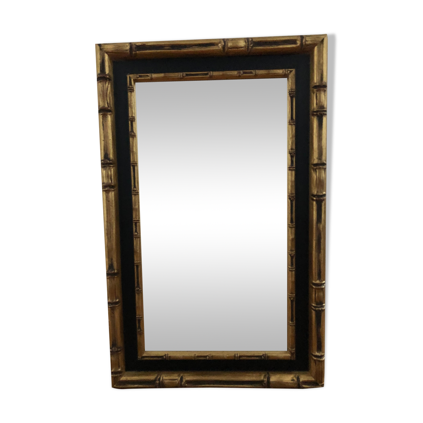 Golden wooden mirror 55x35cm