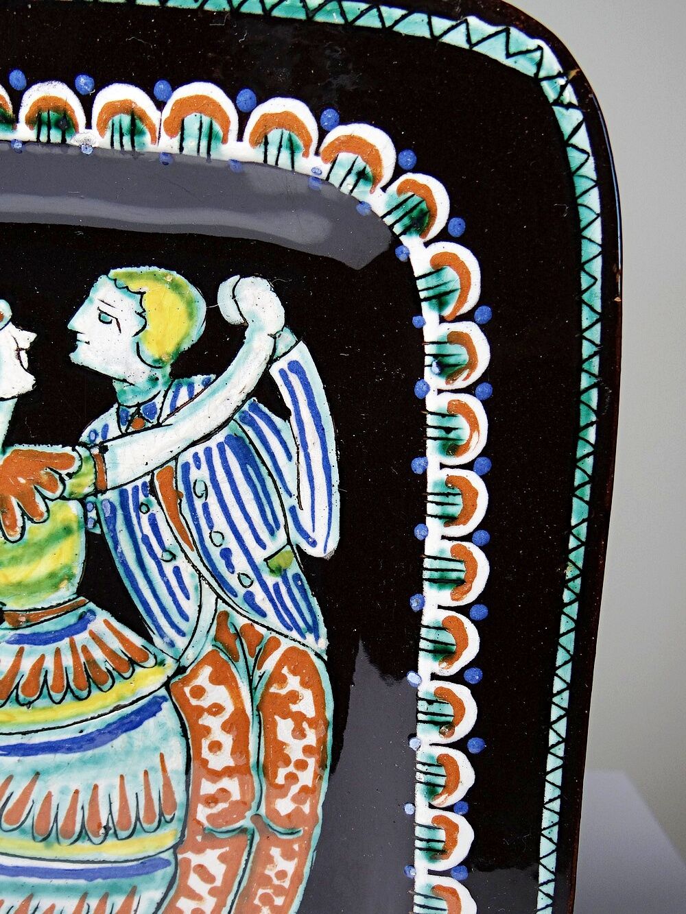 Ashtray, glazed ceramic wall decoration A.D. Schweizer Steffisburg, circa 1960