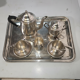 Antique silver-plated tray