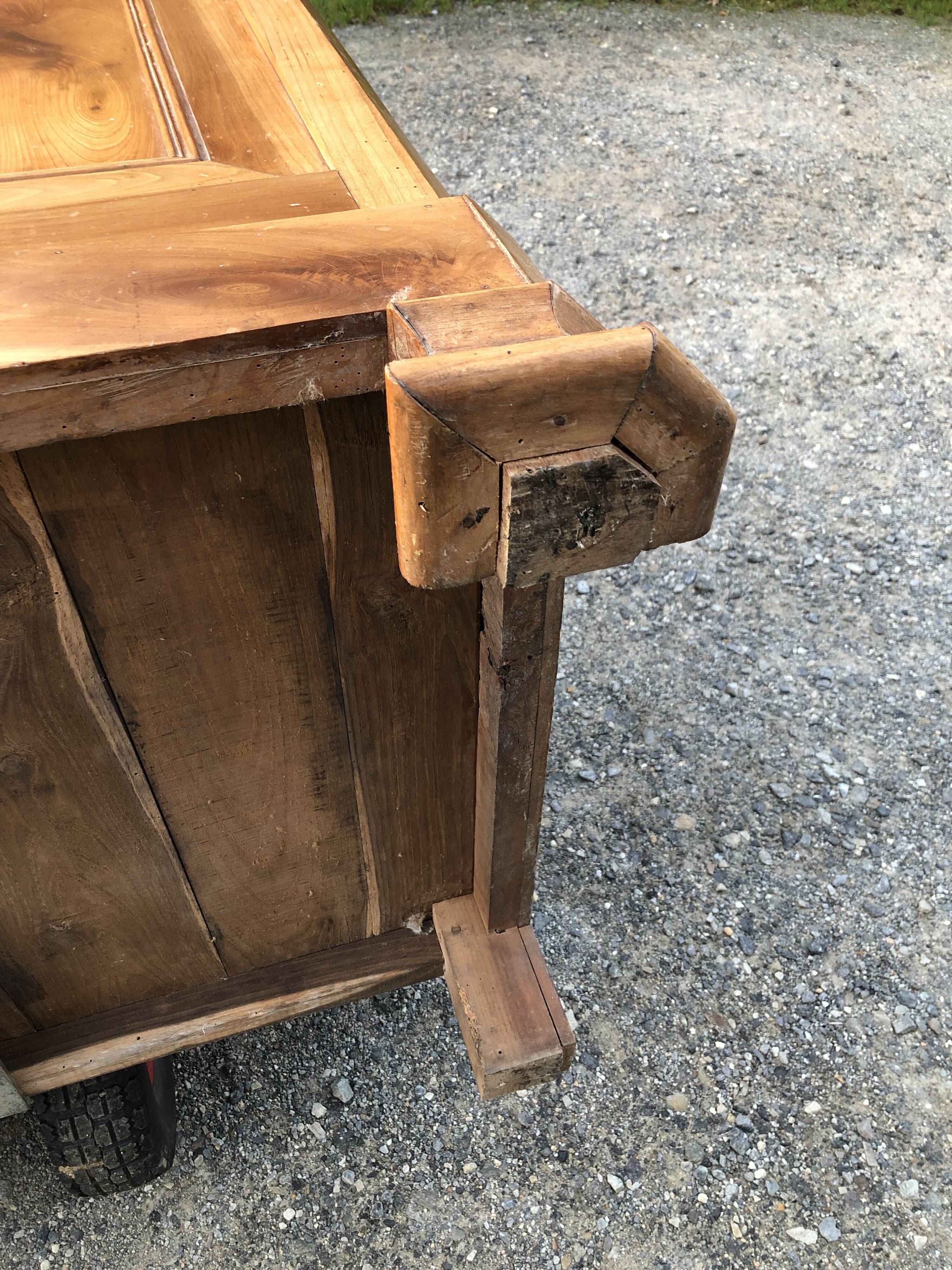 Old low sideboard in solid cherry wood from the 1900s.