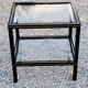 Side table end of sofa Pierre Vandel in metal and glass tops