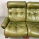 Supercomfy Scandinavian Rybo Rykken Olivegreen Leather 2-Seater Ry-Wing